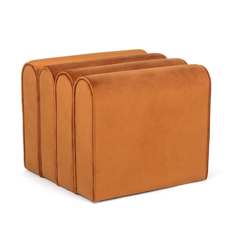 Mercer41 Romford Velvet Ottoman Wayfair